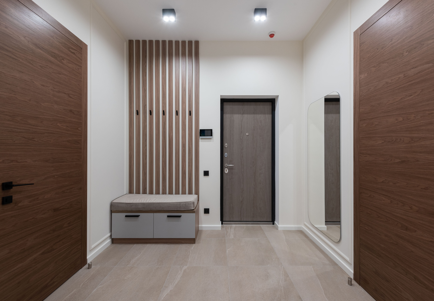 Interior of entrance hall in apartment